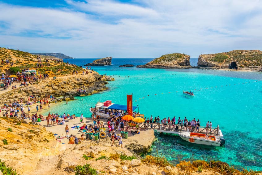 Blue lagoon at Comino island - Malta