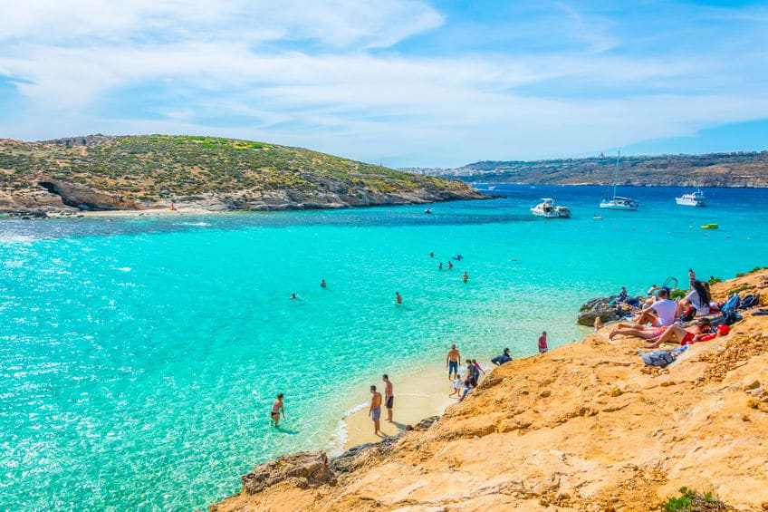 Blue lagoon at Comino island - Malta